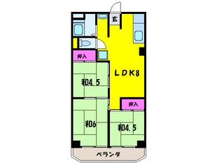 杉本町グランドハイツの物件間取画像